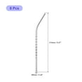 thumbnail image 2 of 8Pack 8.27" Long 0.24" Dia Stainless Steel Bent Threaded Straws for Frozen Bubble Tea Drinks (Silver), 2 of 6