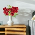 thumbnail image 5 of Artificial Silk Rose with Vase Flowers Bouquet for Wedding Home Centerpiece Table Decor, 5 of 7