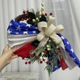 thumbnail image 7 of Wreath Door Garland Blue 20x14 In Decorations 4th of July Garland Red White and White Garland 4th of July Decorations Outside Independence Day Garland Flower Branch Rattan Red White Blue, 7 of 7