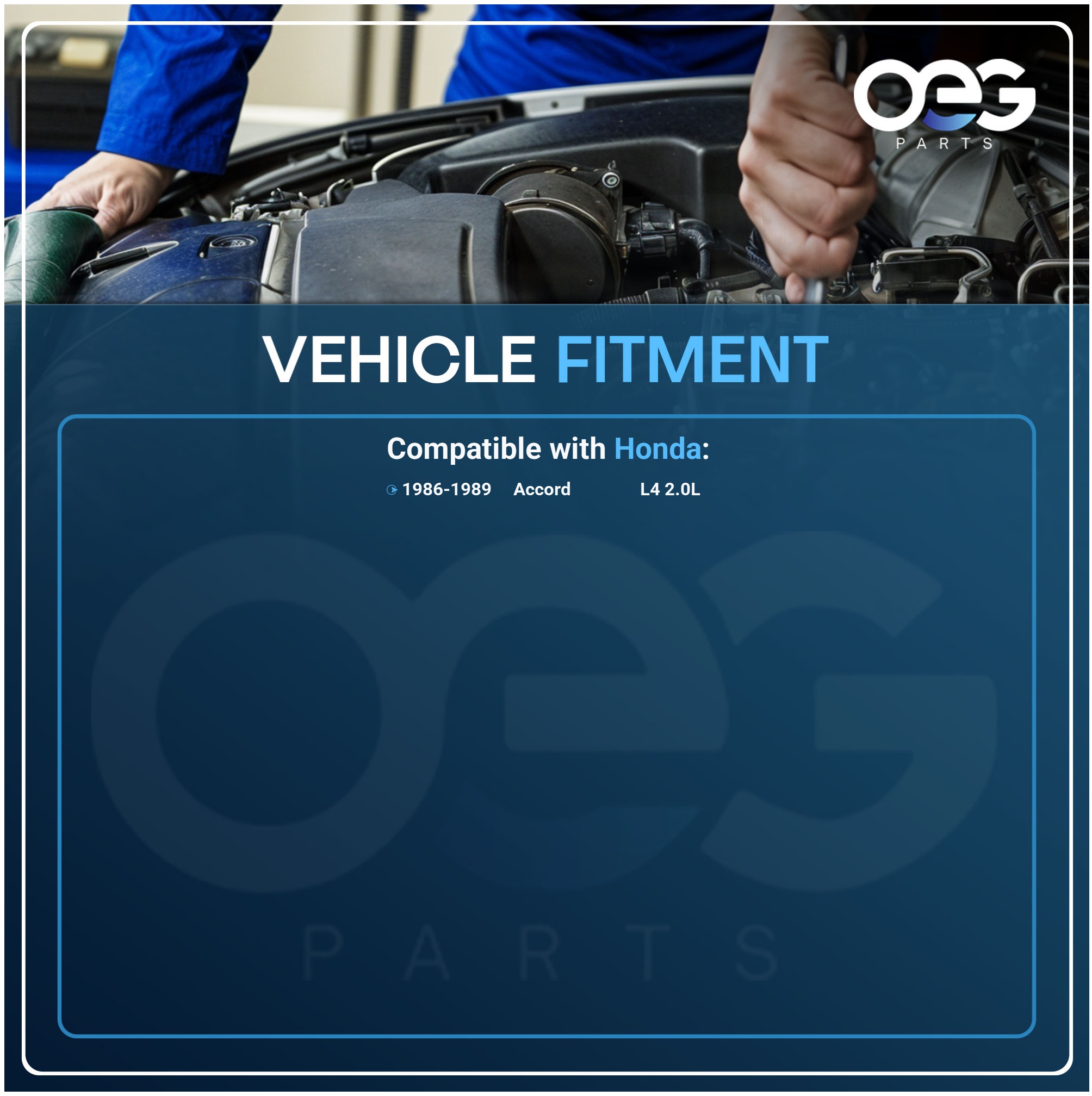 OEG Parts New Distributor Replacement For 1986 1987 1988 1989 Honda Accord DX LX A20A1, Replaces 30100-PH4-663, 30100-PH4-665, 30100-PH4-673, 30100-PH4-683, D4R84-55