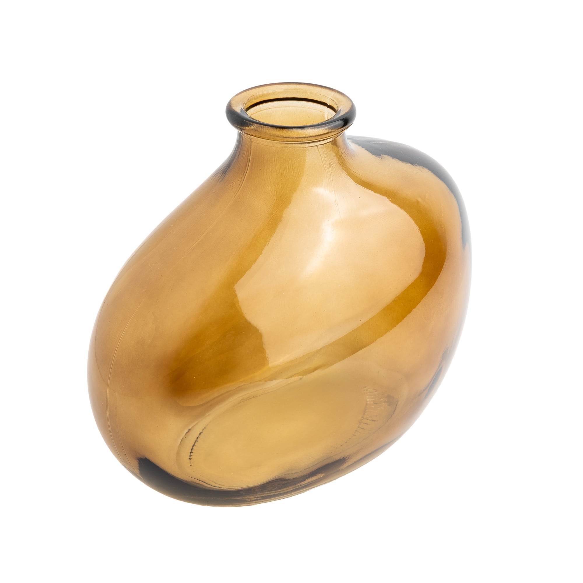Mainstays Trailblazer Brown Glass Decorative Vase, 7.3"