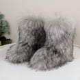 thumbnail image 5 of YLYL Women Winter Snow Boots Warm Fur Lined Fuzzy Fluffy Soft Plush Indoor Outdoor Y2K Mid Calf Boots, 5 of 9