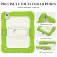 thumbnail image 5 of Dteck Built-in Screen Protector Case for iPad Air 11 inch 2025/2024 ,Heavy Duty Silicone Case Foldable Stand Cover Built-in Pencil Holder with Shoulder Strap for iPad Air 11-in. M3/M2,Green, 5 of 7