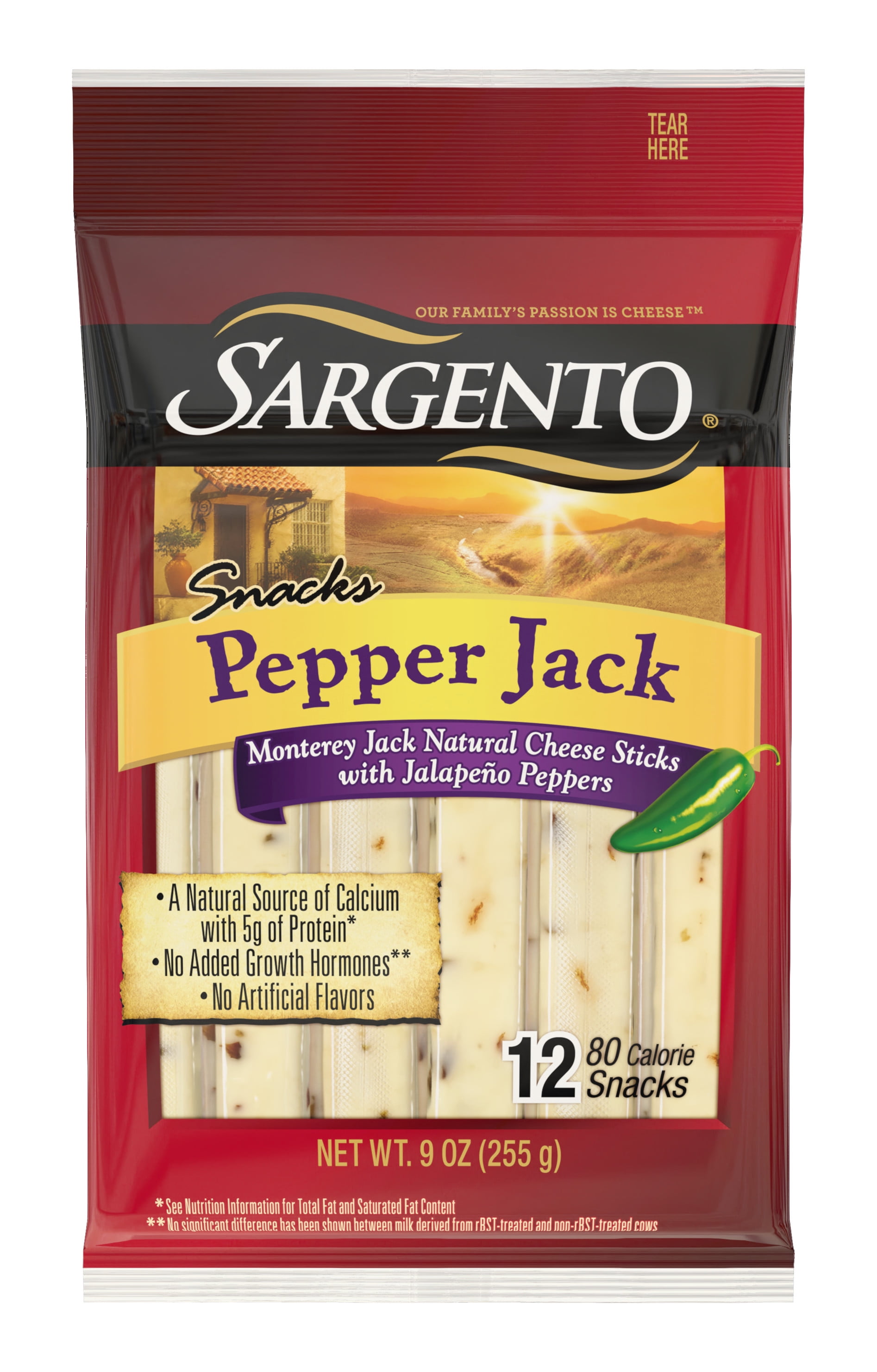 Sargento® Pepper Jack Natural Cheese Snack Sticks, 12Count Walmart