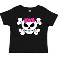 thumbnail image 3 of Inktastic Skull with Bow Girls Toddler T-Shirt, 3 of 5