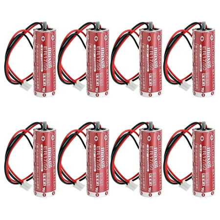

(8-Pack) for Maxell ER17/50 17/50 3.6V 2750mAh Battery for CNC Machine Tools