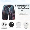 thumbnail image 6 of Picia Urban Mechanical Dragon pattern Mens Swim Trunks with Compression Liner Stretch Beach Shorts Quick Dry with Zipper Pockets No-Chafing Board Shorts-Small, 6 of 9