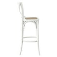 thumbnail image 5 of Modway Gear 43.5" Modern Style Rattan and Elm Wood Bar Stool in White Finish, 5 of 10