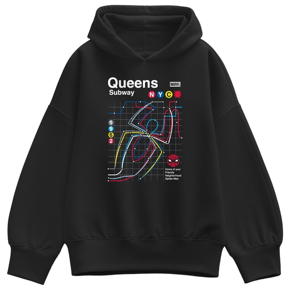 Spider-Man - Queens Subway Oversized Fleece Hoodie Sweatshirt