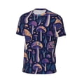 thumbnail image 6 of Wukai Floral Hippie Mushrooms Print Men's Short-Sleeved Mesh T-Shirt,Quick-Dry Short Sleeve Workout T-Shirt-5X-Large, 6 of 8