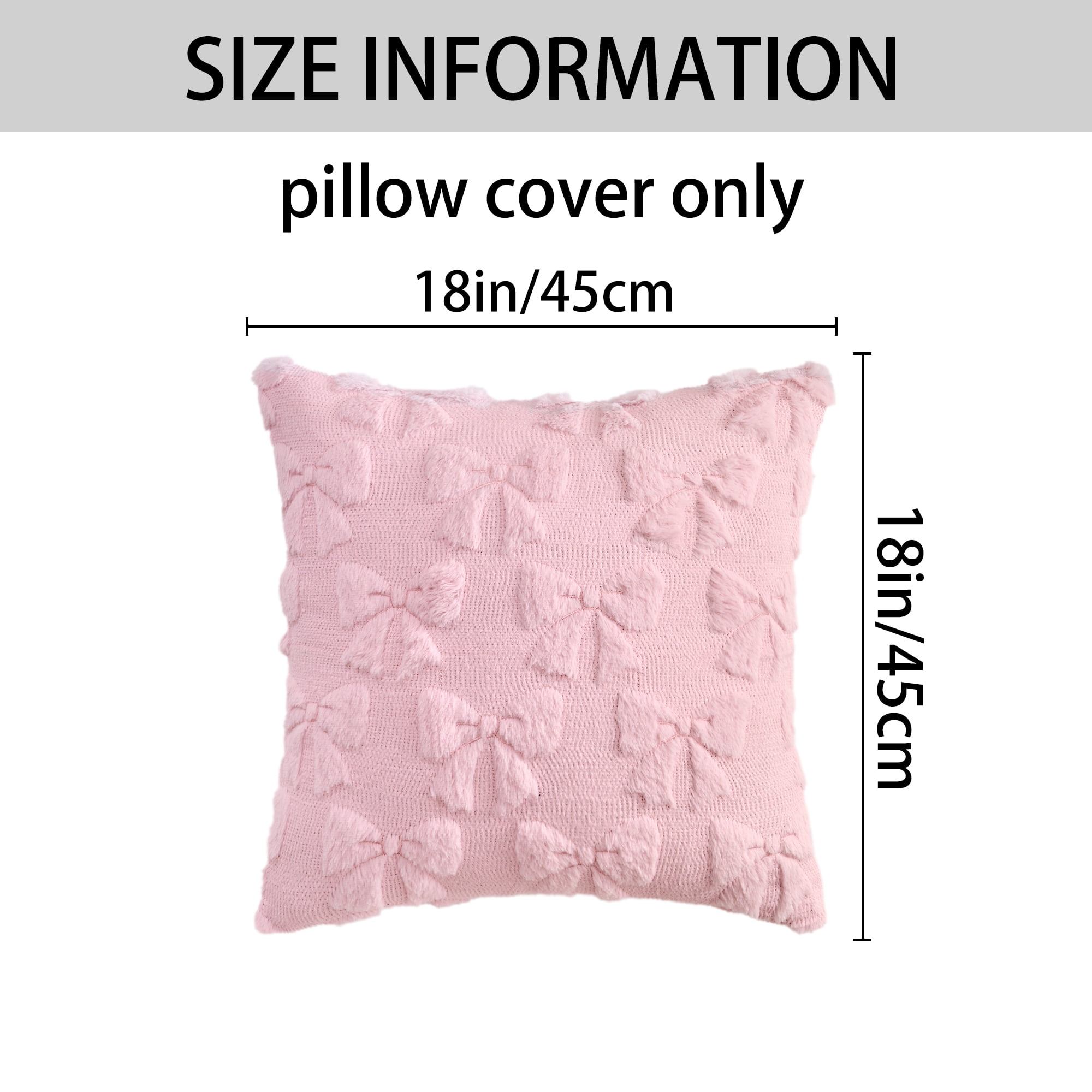 Unique Bargains Throw Pillow Covers Bunny Easter Decorations Pink Pattern 2 18" x 18"