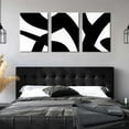 thumbnail image 6 of 3Pcs Framed Black and White Abstract Canvas Wall Art Modern Minimalist Line Drawing Posters Prints Mid Century Wall Decor Pictures Artwork for Living Room Bedroom Office Home Decoration 12x16in, 6 of 6