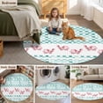 thumbnail image 5 of Green Plaid Farmhouse Round Area Rug 6Ft Washable Circle Rugs for Bathroom Office, Watercolor Cute Country Pigs Checkered Non-Slip Carpet Floor Mats Indoor Outdoor Carpet Runner Aesthetic Home Decor, 5 of 8
