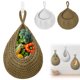thumbnail image 1 of Cesta colgante para almacenar frutas tejida a mano, bolsa de red con forma de lágrima, hilo natural tejido estilo nido de pájaros, 1 bolsa ecológica ligera reutilizable, 1 of 8