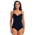 thumbnail image 3 of Lencería Sexy de seda delgada para mujer, ropa moldeadora sólida, body suave y liso, ropa interior moldeadora de barriga, lencería negra y desnuda, 3 of 5
