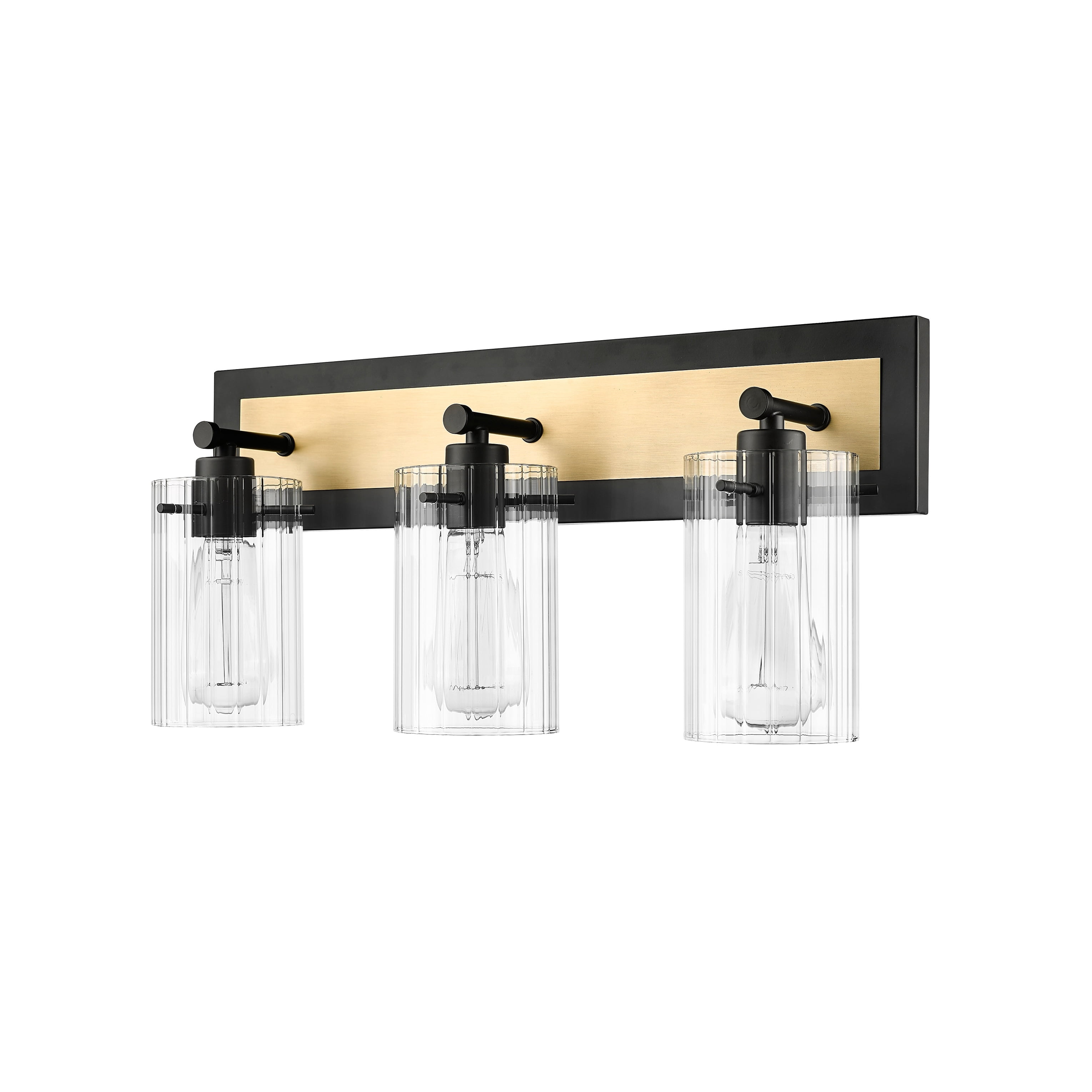 Millennium Lighting  Gasol 2/3/4 Vanity Fixture 3 Light - Matte Black / Vintage Brass