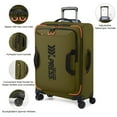thumbnail image 3 of New York Xpress 3-Piece Softside Luggage Set, 20/26/30 inch Upright Travel Suitcases, Water-Resistant & Lightweight for Men Women, Green - TA8353, 3 of 11