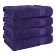 thumbnail image 6 of Cotton Paradise 100% Cotton 4 Piece Turkish Bath Towel Set, Soft Plush Towels Clearance Bathroom Set, Purple, 6 of 7