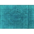 thumbnail image 1 of Ahgly Company Machine Washable Indoor Rectangle Oriental Turquoise Blue Industrial Area Rugs, 5' x 8', 1 of 4