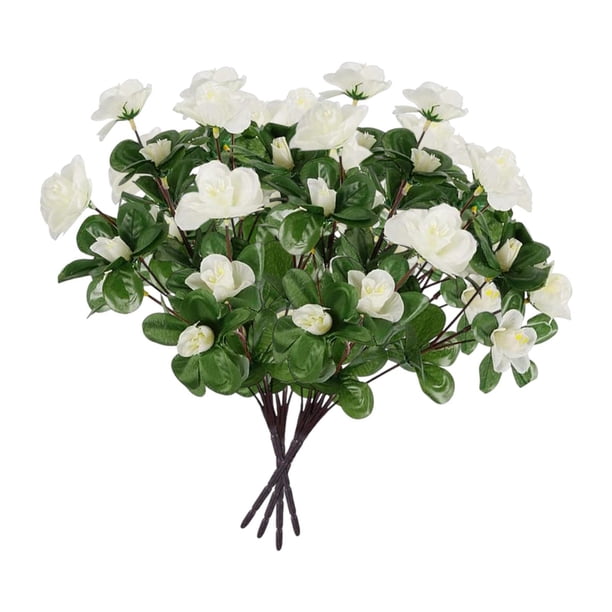 4 Bundles Flores artificiales decoración decorativa reutilizable plantas falsas plantas falsas balcón jardín jardín jarrón