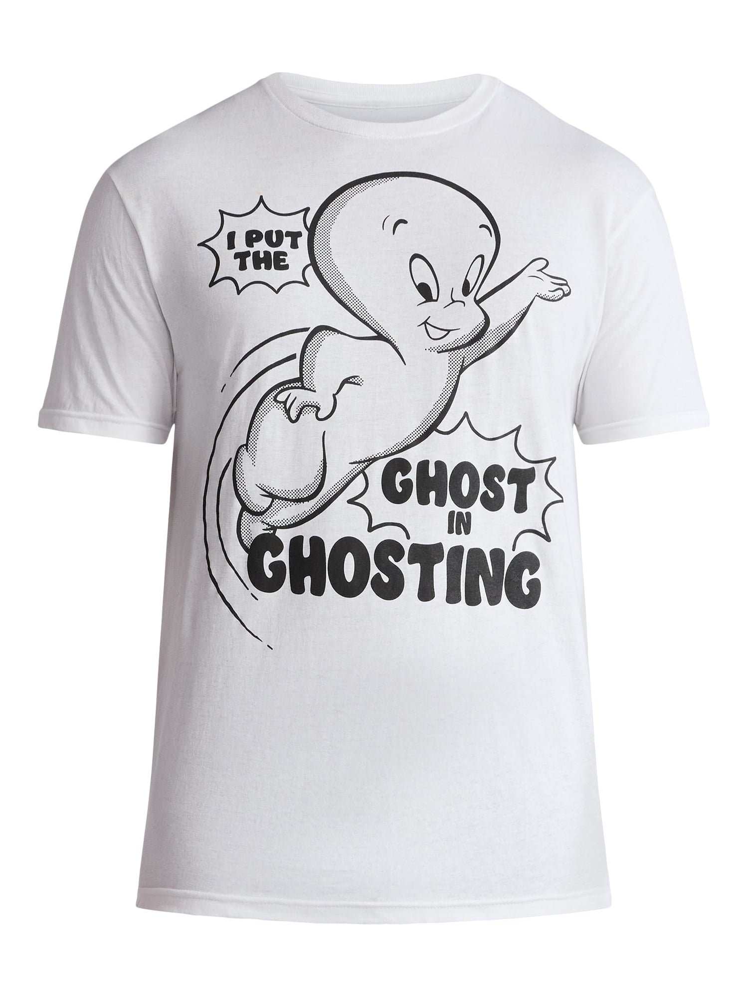 Casper The Friendly Ghost, Men's & Big Men's Halloween Graphic Tee, Call Me, Sizes XS-3XL
