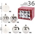 thumbnail image 2 of Christmas Tree Ornaments, 7cm/36Pcs Christmas Ball Decoration Set Christmas Ball Shatterproof Hanging Tree Ornament Set, 2 of 5