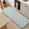 thumbnail image 5 of Lightblue Daisy Flower Green Dots Pattern Kitchen Rug Mat,Kitchen Runner Rugs Non Skid Washable,Decorative Kitchen Floor Mats for Kitchen,Sink,Laundry,17"x47.2", 5 of 7