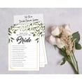 thumbnail image 4 of Inkdotpot 50-PackGreeneryHow Well Do You Know The Bride Bridal Shower Bachelorette PartyGameWho Know The Bride Best ActivityCards, 4 of 7