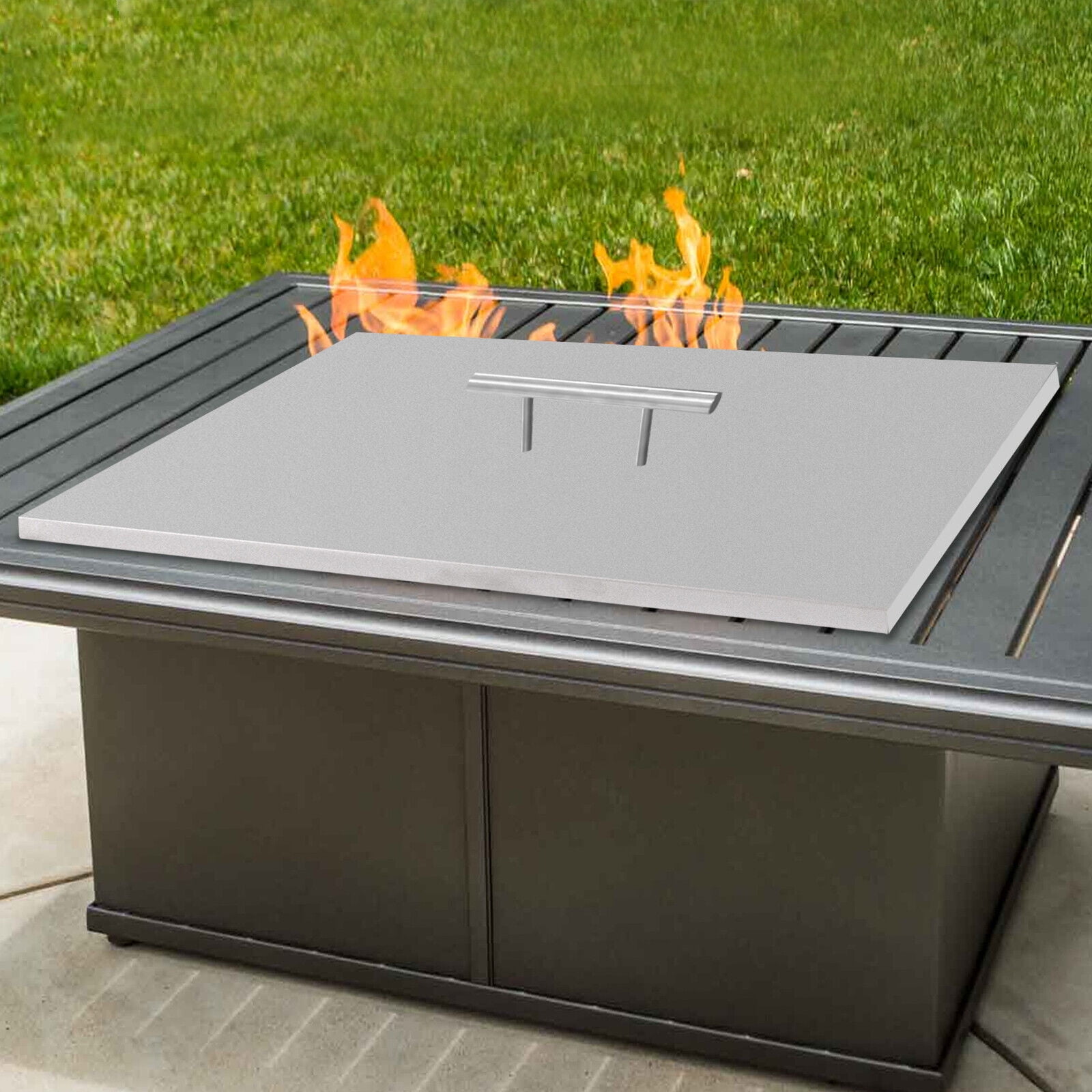 TOOL1SHOoo Stainless Steel Fire Pit Burner Cover for Dropin Fire Pit Burner Pan