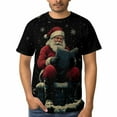 thumbnail image 3 of Men's Christmas T Shirt, 3D All Over Print Santa Claus Graphic Tee, Funny Holiday Short Sleeve Crew Neck Top for Men, Soft Stretchy 88% Polyester 12% Spandex, S-4XL, 3 of 7