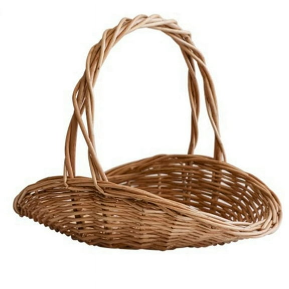 Picnic Basket Easter Candy Basket Wedding Flower Girl Baskets Fast Food Basket Woven Pantry Organizer,1 x woven basket