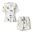 thumbnail image 5 of "Wukai Easter Rabbit Women's Pajama Set - Short-Sleeve Top and Shorts with Elastic Waistband and Pockets for Loungewear, Yoga, and Casual Wear-X-Large, 5 of 8