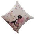 thumbnail image 3 of Funda de almohada Lovely Little Girl Sofá Cojines de dormitorio Funda de almohada estampada de lino de algodón Decoración del hogar tholdsy HA8496-00B, 3 of 6