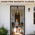 thumbnail image 7 of GARITIN Magnetic Screen Door, 39x83 Inch Hands-Free Mesh Door Screen, Heavy Duty Self-Closing Magnetic Screen for Doors, Black, 7 of 7