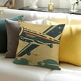 thumbnail image 3 of BANET  Vintage Airplane Throw Pillow Cushion Cover, Retro Flight Emblem with Old Plane Stripes Grunge Style, Decorative Square Accent Pillow Case 20x20in, 3 of 5