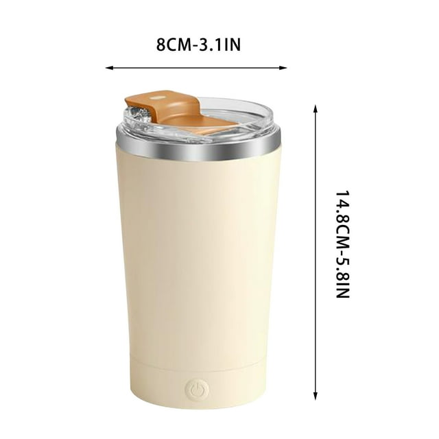 Automatic Mixing Coffee Cup with Magnetic Stirring Base 500 mL Capacity 316 Stainless Steel Rechargeable via USB-C