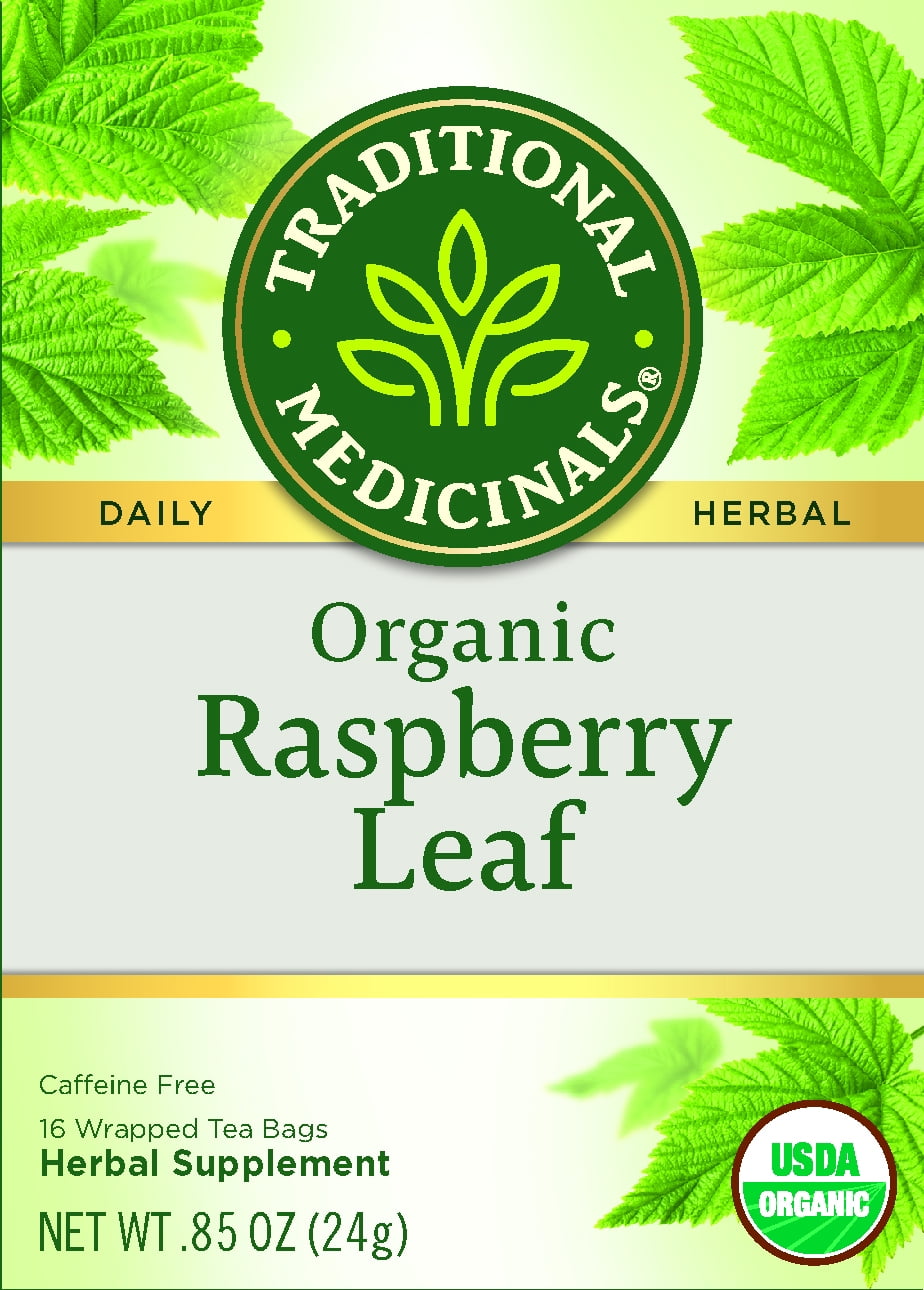 Traditional Medicinals, Organic Raspberry Leaf Herbal Tea, Tea Bags, 16 ...