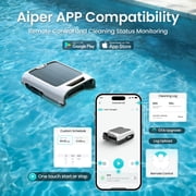 Aiper EcoSurfer M2 Automatic Pool Skimmer, Solar-Powered Robotic Surface Cleaner with 24/7 Cleaning, App Control & 150μm Ultra-Fine Filter
