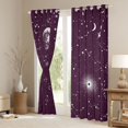 thumbnail image 3 of jejeloiu Galaxy Starry Sky Curtains Pack of 2 (42x84 Each),Constellation Pattern Curtains Blackout,Purple White Bedroom Curtains For Girls Kids,Microfiber Bedroom Decor, 3 of 6
