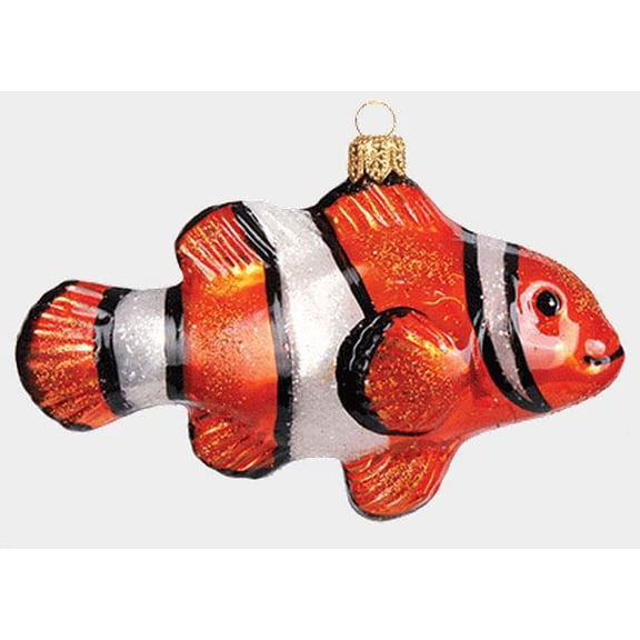 Clownfish Sea Life Polish Mouth Blown Glass Christmas Ornament Fish Decoration