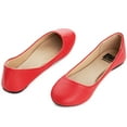 thumbnail image 6 of Alpine Swiss Pierina Womens Ballet Flats Round Toe Slip On Comfortable Shoes, Red, 6 of 8