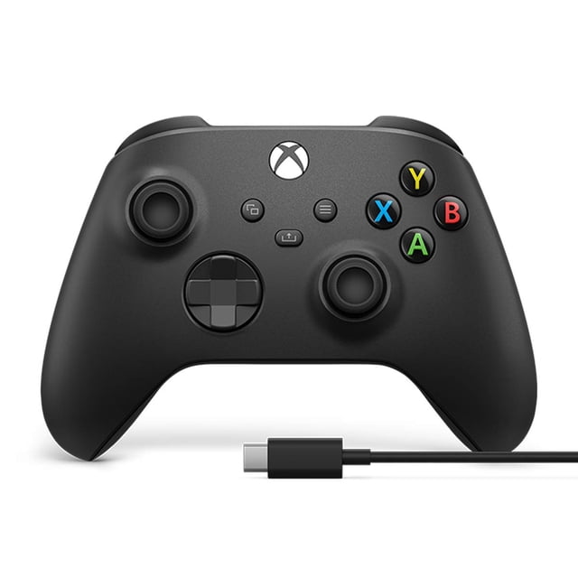 Control Inalámbrico Microsoft Standard Edition compatible con Xbox One Series X Incluyo Cable USB Color Negro