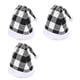 thumbnail image 1 of Paquete de 3 gorros navideños de Papá Noel, gorro de Papá Noel a cuadros, gorro de felpa para fiesta de disfraces navideños y eventos festivos, 1 of 5
