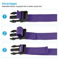 thumbnail image 4 of Uxcell 1.5m Adjustable with Quick Release Buckle Luggage Strap, Purple, 4 of 5