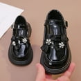 thumbnail image 4 of OGLCCG Girls Dress Shoes School Uniform Oxfords Low Heel Hook and Loop Princess Mary Jane Shoes Soft Sole Loafers Flats for Party Wedding 3-10 Years, 4 of 5