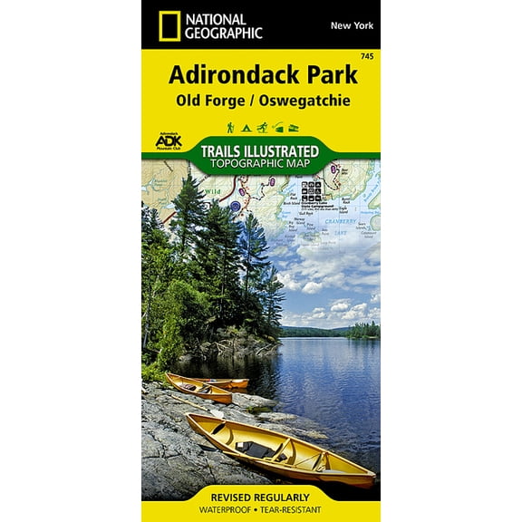 National Geographic Maps: Trails Illustrated: Old Forge, Oswegatchie: Adirondack Park - Folded Map