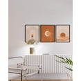 thumbnail image 5 of HAUS AND HUES Mid Century Wall Art - Set of 3 Mid Century Art Prints, Terracotta Decor, Moon Wall Art, Boho Art Wall Decor, Mid Century Modern Wall Art, Geometric Decor, (16x20 Framed Black), 5 of 6