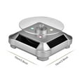 thumbnail image 5 of Rotating Display Stand, Compact Durable Solar Power&Battery Powered Jewelry Display Tray Ensure Your Precious Accessories are Always Safely Stored and Beautifully Displayed, Silver, 5 of 7
