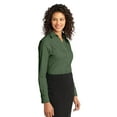 thumbnail image 4 of Port Authority L640 Ladies Crosshatch Easy Care Shirt, Dark Cactus Green - 4XL, 4 of 6