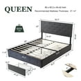 thumbnail image 4 of Amolife Queen Size Platform Bed Frame with Diamond-stitched Headboard and 4 Drawers, Dark Gray, 4 of 8